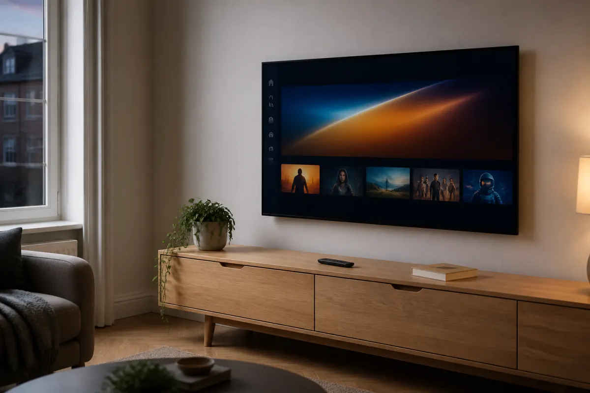 Living room TV ready for IPTV Smart 24 setup